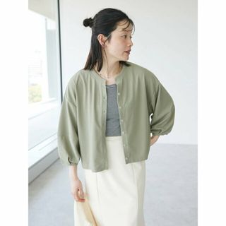 クラフトスタンダードブティック(CRAFT STANDARD BOUTIQUE)の【カーキ】ランタン袖カーディガン/24SS(カーディガン)