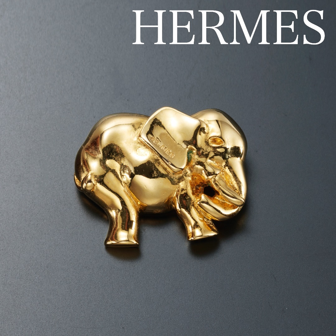 Hermes(エルメス)のエルメス エレファント ブローチ レディースのアクセサリー(ブローチ/コサージュ)の商品写真