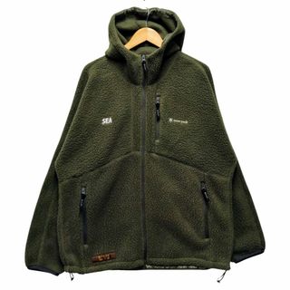 WIND AND SEA ウィンダンシー × snow peak スノウピーク Thermal Boa Fleece Jacket フリース フードジャケット サイズXL 正規品 / 34030(その他)