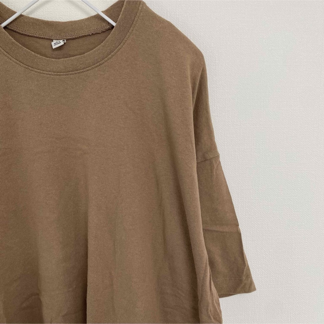 UNIQLO(ユニクロ)の《 UNIQLO》コットンリラックススリットチュニ ックL レディースのトップス(Tシャツ(半袖/袖なし))の商品写真