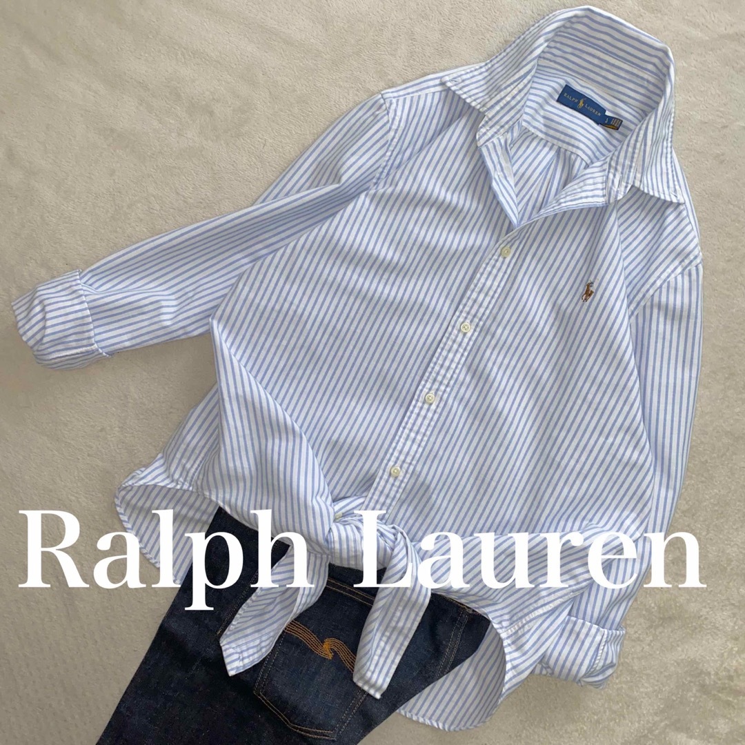 POLO RALPH LAUREN(ポロラルフローレン)のRalph Lauren 大きいサイズ　美品　XL位　家洗い可　正規品　前結び レディースのトップス(シャツ/ブラウス(長袖/七分))の商品写真