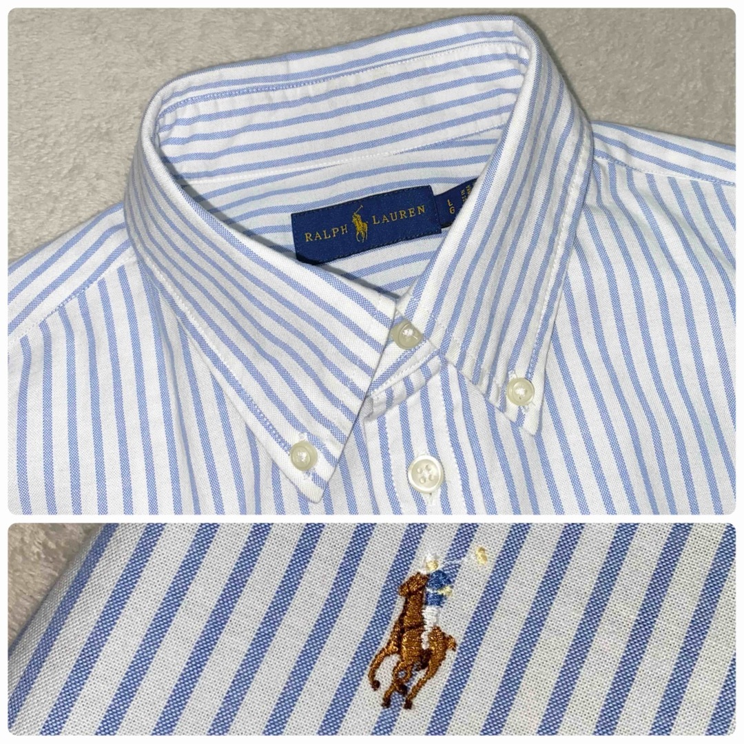 POLO RALPH LAUREN(ポロラルフローレン)のRalph Lauren 大きいサイズ　美品　XL位　家洗い可　正規品　前結び レディースのトップス(シャツ/ブラウス(長袖/七分))の商品写真