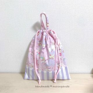 ユニコーン＆星座ピンク 体操着袋(外出用品)