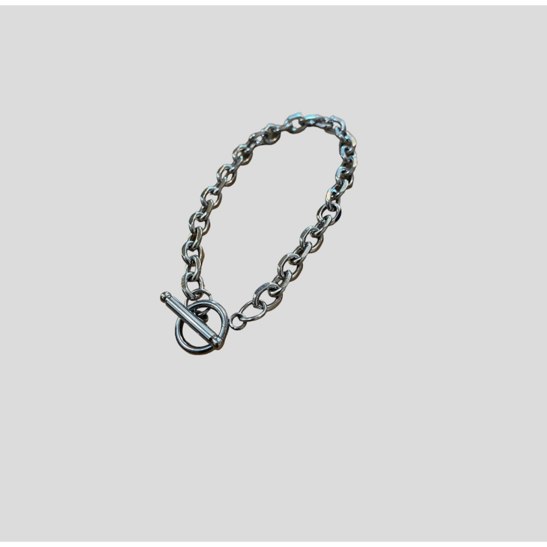VINTAGE(ヴィンテージ)の【80s】silver bracelet ビンテージ ブレスレット シルバー ハンドメイドのアクセサリー(ブレスレット/バングル)の商品写真