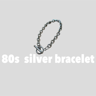 ヴィンテージ(VINTAGE)の【80s】silver bracelet ビンテージ ブレスレット シルバー(ブレスレット/バングル)