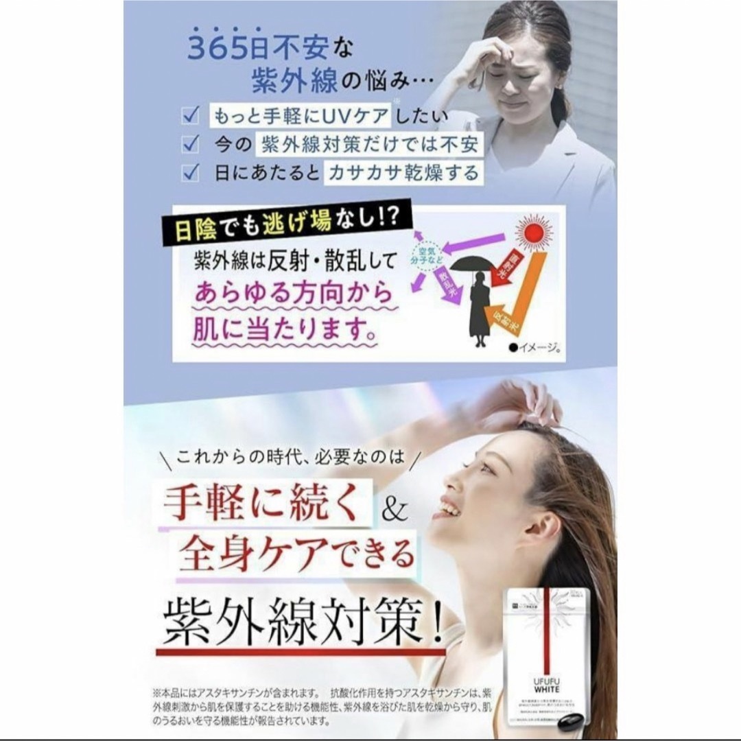 ウフフサプリメント　日焼け止め　ビタミン 2個セット 食品/飲料/酒の健康食品(ビタミン)の商品写真