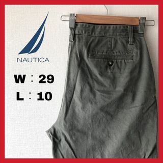 NAUTICA - 90s 古着 ノーティカ ハーフパンツ ショートパンツ カーキ Ｗ29Ｌ10 