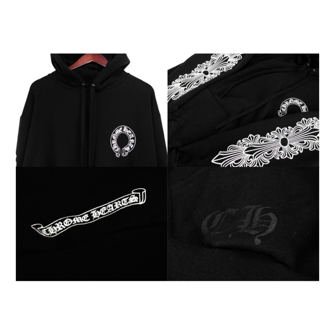 Chrome Hearts(クロムハーツ)のクロムハーツ CHROME HEARTS ■ 【 Horseshoe Pullover Hoodie 】  バック ホースシュー プリント プルオーバー スウェット フーディ パーカー w18490 メンズのトップス(パーカー)の商品写真