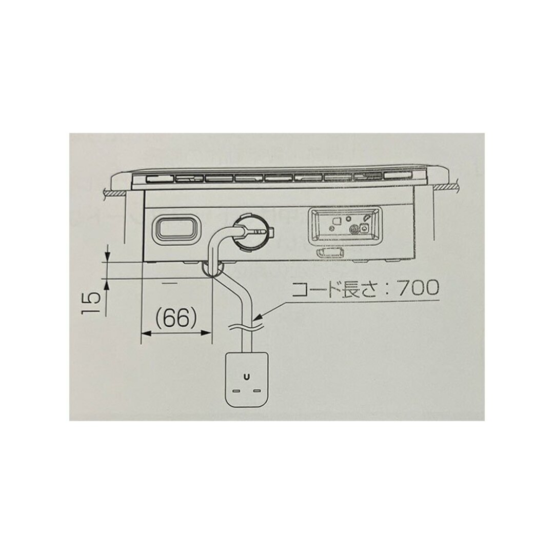 Panasonic(パナソニック)のパナソニック(Panasonic) 1口ビルトインIHクッキングヒーター ビルトインタイプ　200V　CH-12C インテリア/住まい/日用品のキッチン/食器(その他)の商品写真