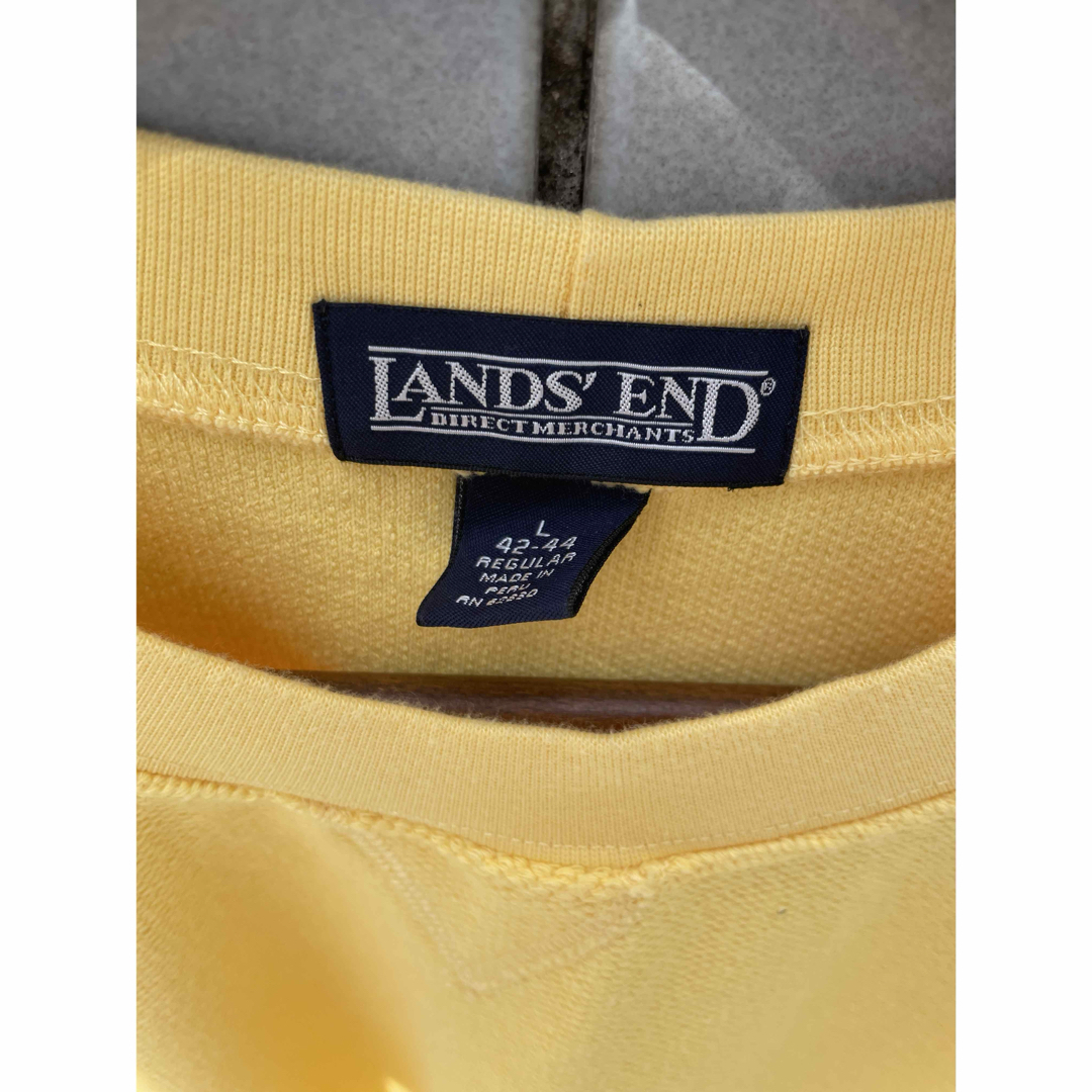 LAND'S END 鹿子前VスウェットL VINTAGE イエロー メンズのトップス(スウェット)の商品写真