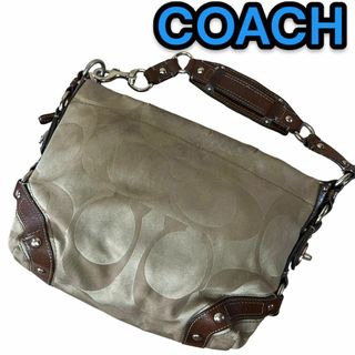 コーチ(COACH)の希少モデル　COACH　セミショルダーバッグ　シグネチャー　ターンロック(ショルダーバッグ)