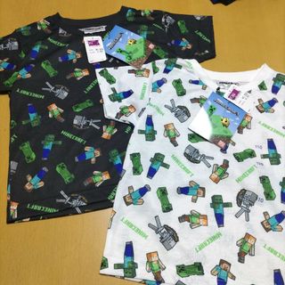 マインクラフト(Minecraft)の新品マインクラフト半袖Tシャツ110 総柄(Tシャツ/カットソー)