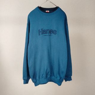 ヘインズ(Hanes)の90s HANES ヘインズ　ロゴ刺繍　スウェット　トレーナー　古着(スウェット)