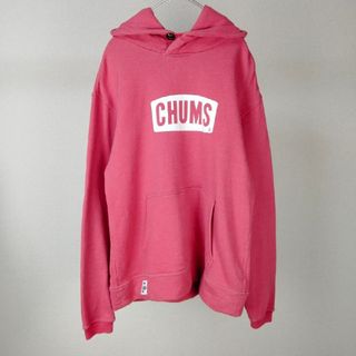 CHUMS - チャム　CHUMS デカロゴ　スウェット　パーカー　フーディー  長袖　古着