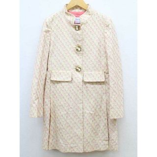 【春物 新入荷】‡RED VALENTINO/レッドバレンチノ‡スプリングコート/長袖 アイボリー×ピンク レディース 40【中古】春秋 otr 022042(その他)