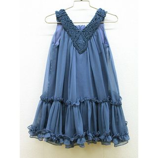 【新入荷!】▲ミミソル/MIMISOL▲104cm(4A) ノースリーブドレスワンピース 紺/ネイビー フォーマル 結婚式 発表会 冠婚葬祭 入園式【中古】子供 キッズ kids 女の子 lessons fml onepi 413042(ワンピース)