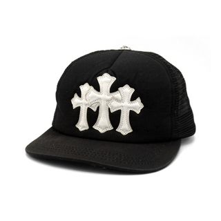 Chrome Hearts - クロムハーツ CHROME HEARTS ■ 【 Trucker Cap 】 トリプル クロス パッチ メッシュ トラッカー キャップ 帽子 w18531