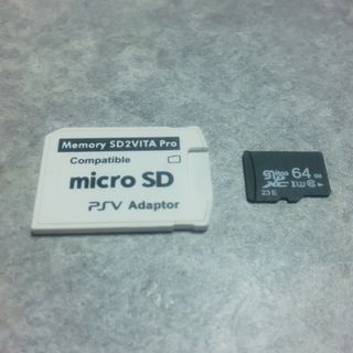 microSDカード64GB、PS VITA アダプターセット