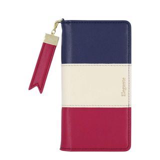 アイフォーン(iPhone)のElegante💙🤍❤️Tricolor iPhone 13 用 ケース 手帳型(iPhoneケース)