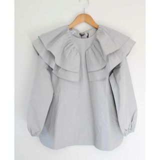 【春秋物 新入荷】●T-mat Masaki-Paris/ティーマットマサキパリ●セーラーカラーバックリボンブラウス/プルオーバー/クルーネック/長袖 ライトグレー レディース 1【中古】春秋 503042