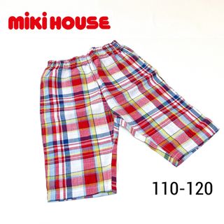 ミキハウス(mikihouse)のミキハウス　ハーフパンツ　110 120 チェック柄　赤　男の子　半ズボン　夏服(パンツ/スパッツ)