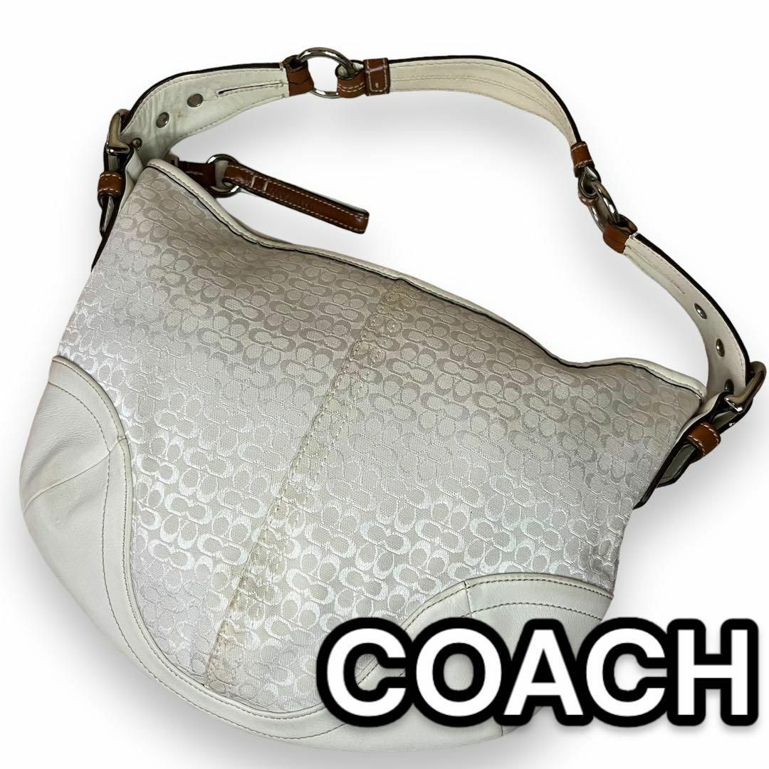 COACH(コーチ)の希少デザイン　コーチ　マイクロシグネチャー　ワンショルダー　キャンバスレザー レディースのバッグ(ショルダーバッグ)の商品写真