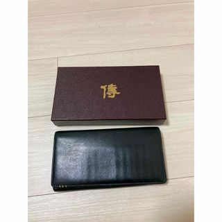 【傳濱野】メンズ　長財布　モスグリーン　箱付き(長財布)