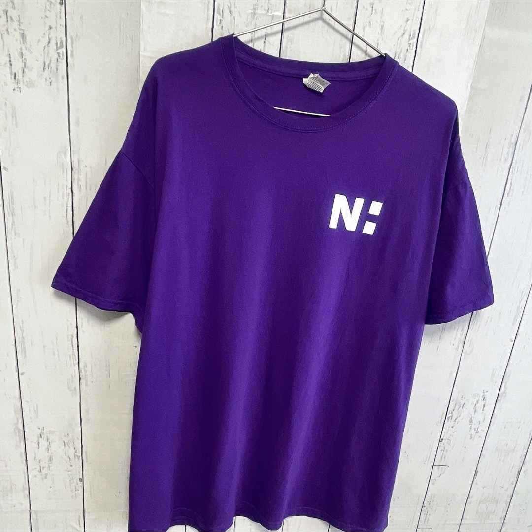 FRUIT OF THE LOOM(フルーツオブザルーム)のFRUIT OF THE LOOM　Tシャツ　パープル　紫　プリント　USA古着 メンズのトップス(Tシャツ/カットソー(半袖/袖なし))の商品写真