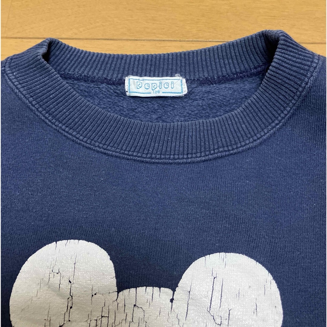 トレーナー　ネイビー　ねずみ　120 キッズ/ベビー/マタニティのキッズ服女の子用(90cm~)(Tシャツ/カットソー)の商品写真