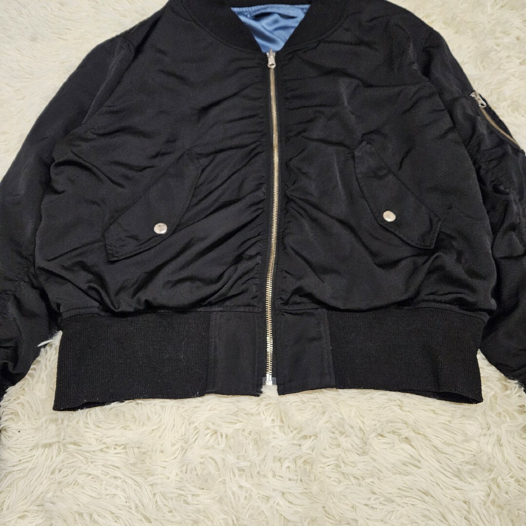 SeaRoomlynn(シールームリン)のsearoomlynn シールームリン MA-1 リバーシブル  黒 レディースのジャケット/アウター(ブルゾン)の商品写真