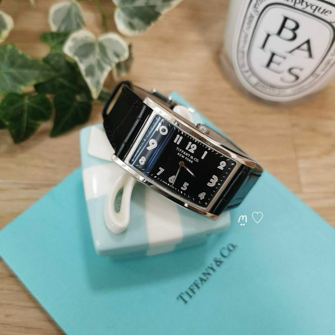 Tiffany & Co.(ティファニー)のティファニー　イーストウエストウォッチ　腕時計　アリゲーターベルト　クォーツ メンズの時計(腕時計(アナログ))の商品写真