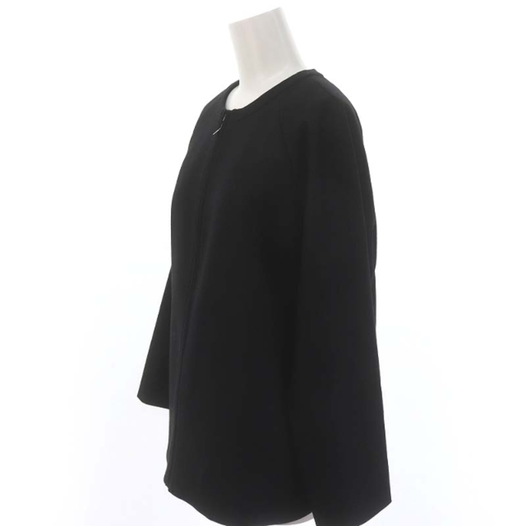 Calvin Klein(カルバンクライン)のカルバンクライン ノーカラー ジップアップ ジャケット ウール 4 黒 レディースのジャケット/アウター(その他)の商品写真