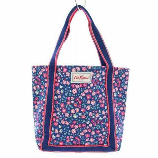 キャスキッドソン(Cath Kidston)のキャスキッドソン トートバッグ ハンドバッグ 花柄 キャンバス 青 ピンク(トートバッグ)