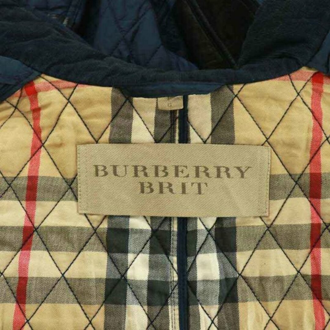 BURBERRY BRIT キルティングジャケット 中綿ジャケット L 紺 メンズのジャケット/アウター(ブルゾン)の商品写真