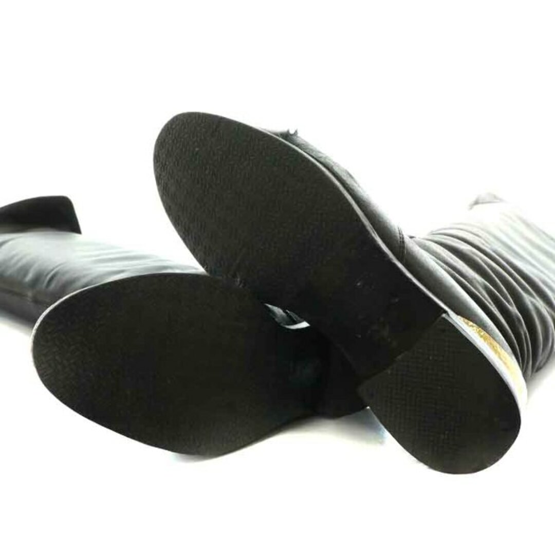 Sergio Rossi(セルジオロッシ)のセルジオロッシ ジョッキーブーツ ロングブーツ レザー 36 23.0cm 黒 レディースの靴/シューズ(ブーツ)の商品写真