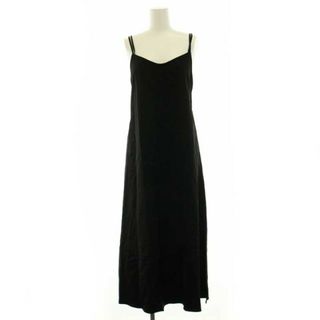 ルシェルブルー(LE CIEL BLEU)のルシェルブルー Vis Wool Satin Slip Dress 黒(ロングワンピース/マキシワンピース)