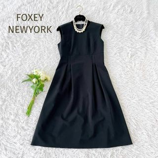 FOXEY NEW YORK - ☆FOXEY NEWYORK☆タック入りノースリーブワンピースサイズ40