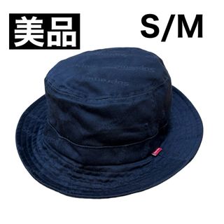 シュプリーム(Supreme)の【極美品】大人気 シュプリーム バケットハット ロゴ ネイビー S/M(ハット)