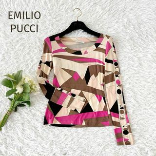 EMILIO PUCCI - ☆EMILIO PUCCI☆シルク100% プッチ柄 長袖ブラウス サイズ38