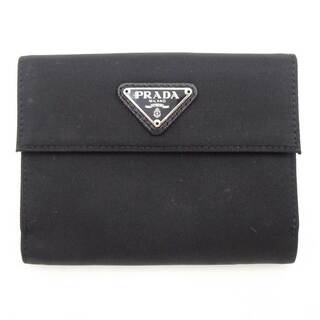 プラダ 二つ折り 財布 ブラック レディース PRADA コンパクト ウォレット