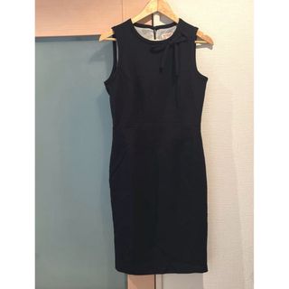 ブルックスブラザーズ　控えめリボン　ネイビー　ワンピース　【サイズ6】L〜XL