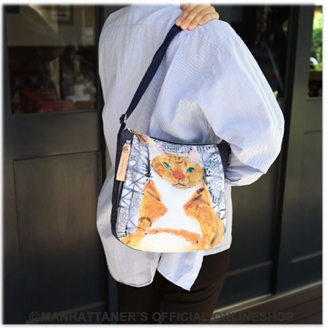 Manhattaner's(マンハッタナーズ)の《マンハッタナーズ》新品 軽量 可愛いネコちゃん ハンモック ショルダーバッグ  レディースのバッグ(ショルダーバッグ)の商品写真