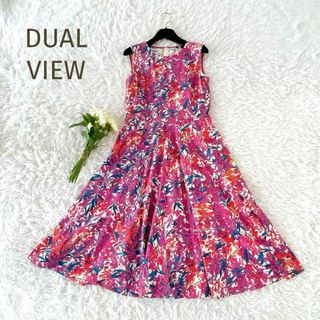 デュアルビュー(DUAL VIEW)の☆DUAL VIEW☆花柄 総柄 ノースリーブロングワンピース サイズ42(ロングワンピース/マキシワンピース)