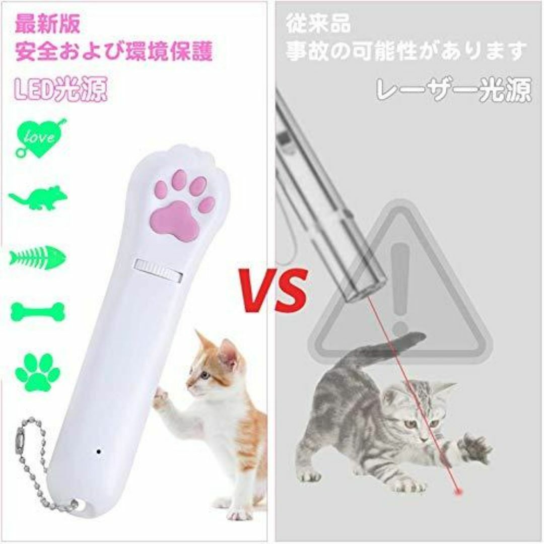 猫おもちゃ 猫じゃらし 猫遊び用品  USB充電式パターンライト  管17EE その他のペット用品(猫)の商品写真