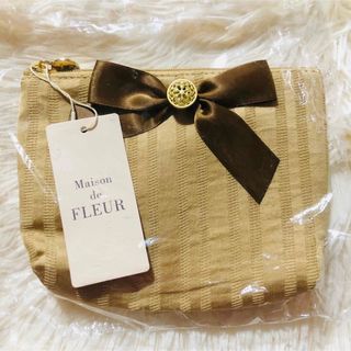 メゾンドフルール(Maison de FLEUR)の新品未使用タグ付き メゾンドフルール リボンポーチ(ポーチ)