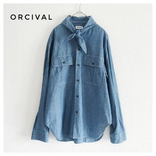 オーシバル(ORCIVAL)の美品 ORCIVAL オーシバル コットンシャンブレー タイカラーシャツ 1(シャツ/ブラウス(長袖/七分))