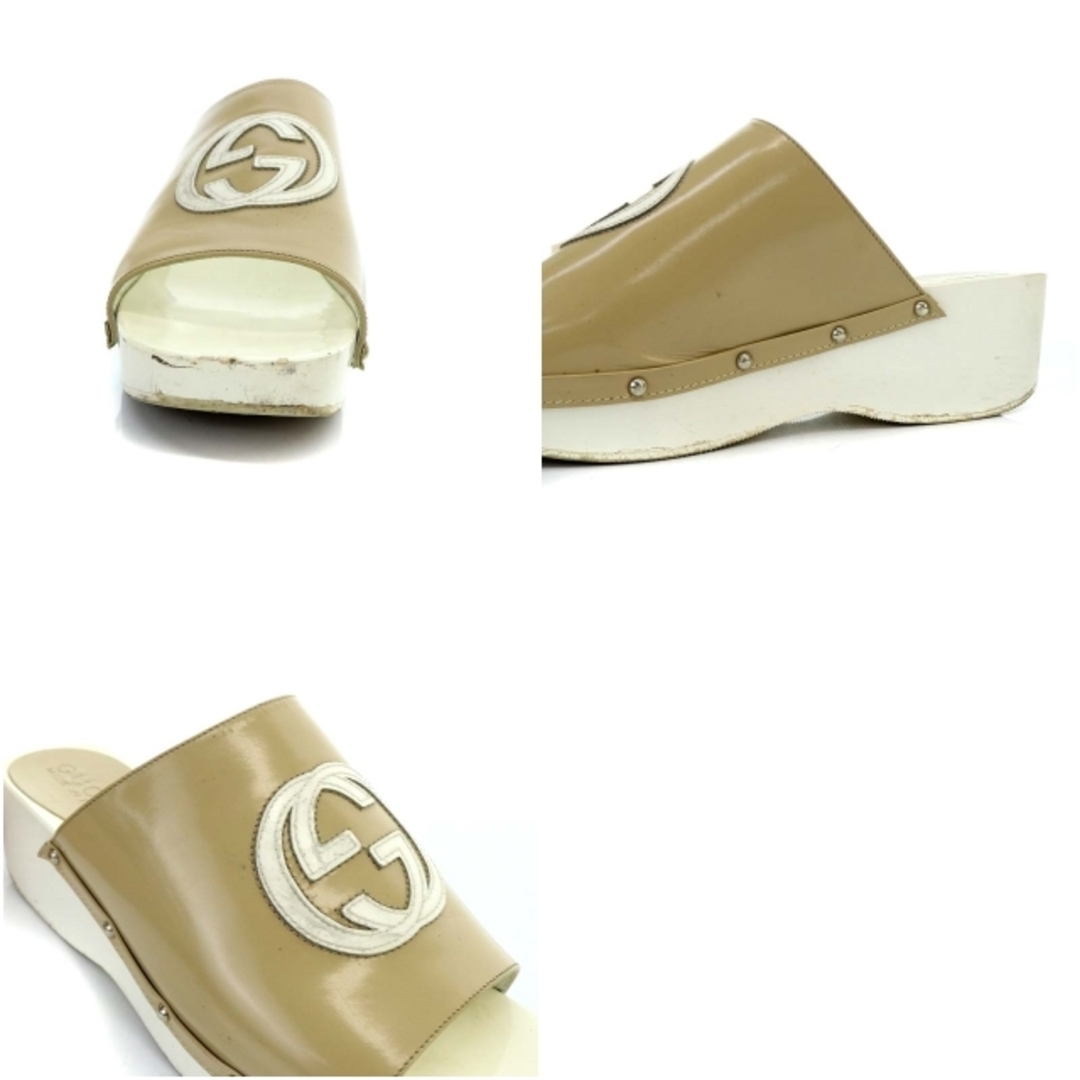 Gucci(グッチ)のグッチ GUCCI サンダル プラットフォーム GGロゴ 36 ベージュ レディースの靴/シューズ(サンダル)の商品写真