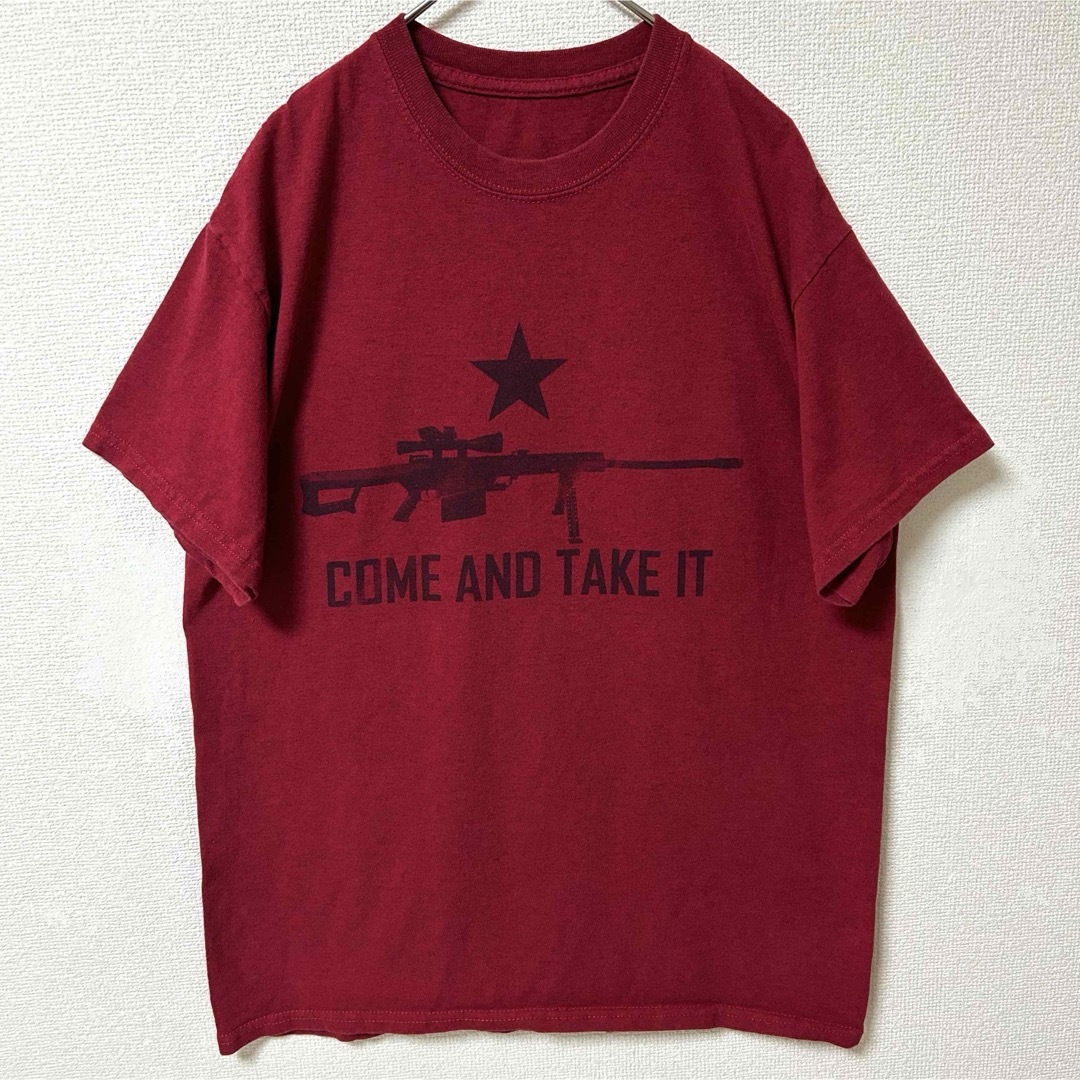 輸入品 古着 半袖Tシャツ 憲法修正第 2 条クラシック T シャツ レッド メンズのトップス(Tシャツ/カットソー(半袖/袖なし))の商品写真