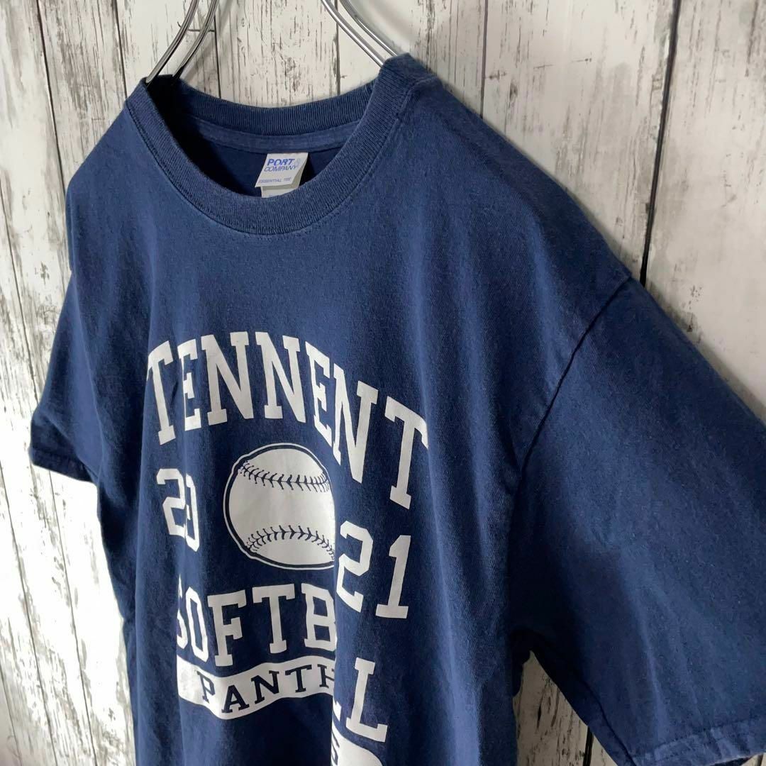Port(ポート)のPORT USA古着 ソフトボールパンサーズ プリントTシャツ M 紺 メンズ メンズのトップス(Tシャツ/カットソー(半袖/袖なし))の商品写真