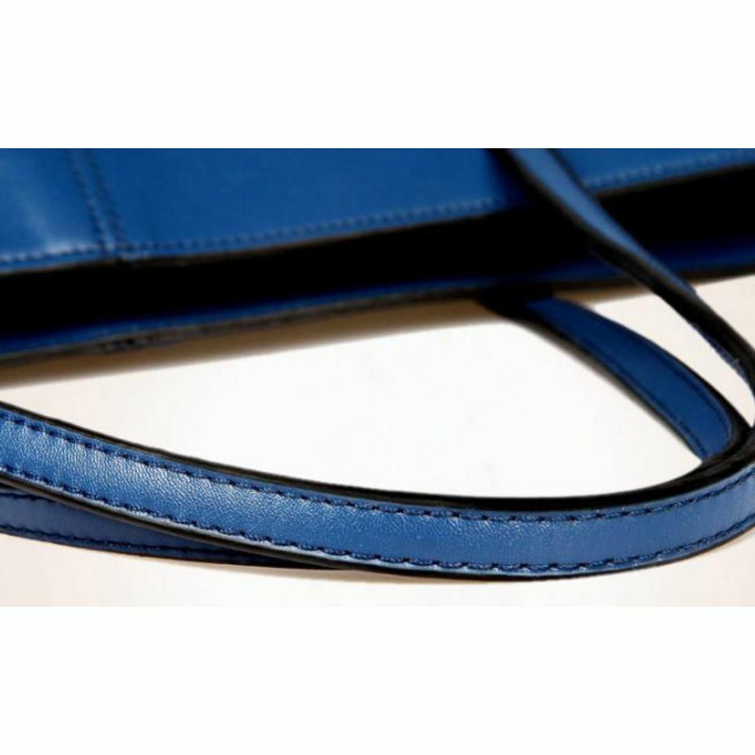トートバッグ （小物入れ・ファスナー付き・万能・ネイビー ブルー） レディースのバッグ(ハンドバッグ)の商品写真